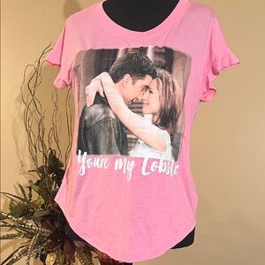 Pink Graphic T-Shirt with Romantic Print